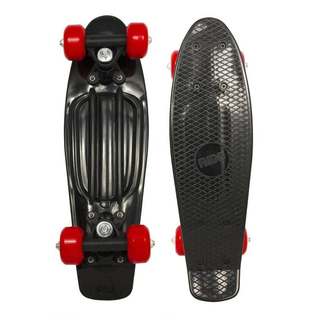 Skateboard 43 cm Zwart/Rood Top Merken Winkel